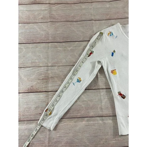 Alexandra Bartlett Petite White Embroidered Cardigan - PS - Picture 9 of 12